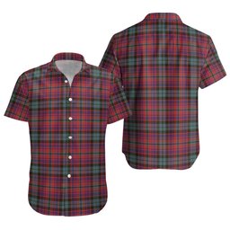 ScotsTee Shop Scottish MacInroy Weathered Clan Crest Personalized Tartan Short Sleeve Shirt