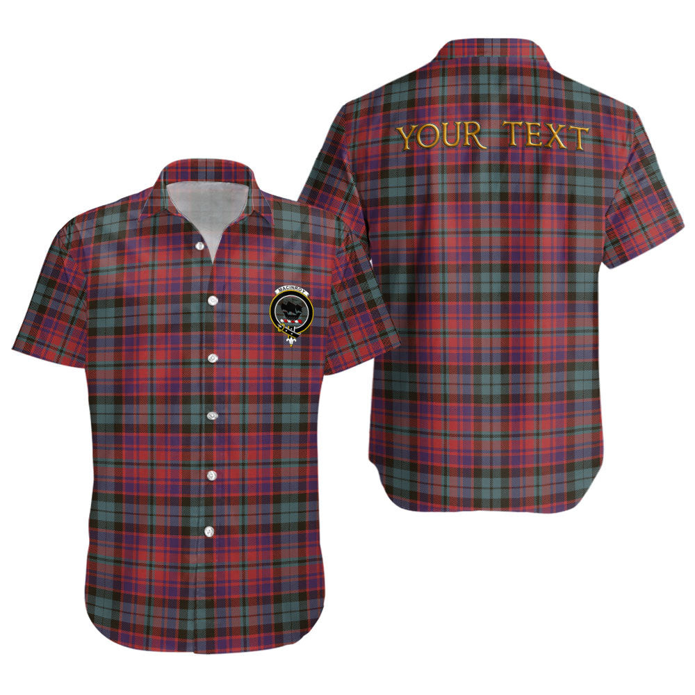 ScotsTee Shop Scottish MacInroy Weathered Clan Crest Personalized Tartan Short Sleeve Shirt