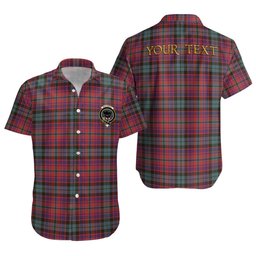 ScotsTee Shop Scottish MacInroy Weathered Clan Crest Personalized Tartan Short Sleeve Shirt