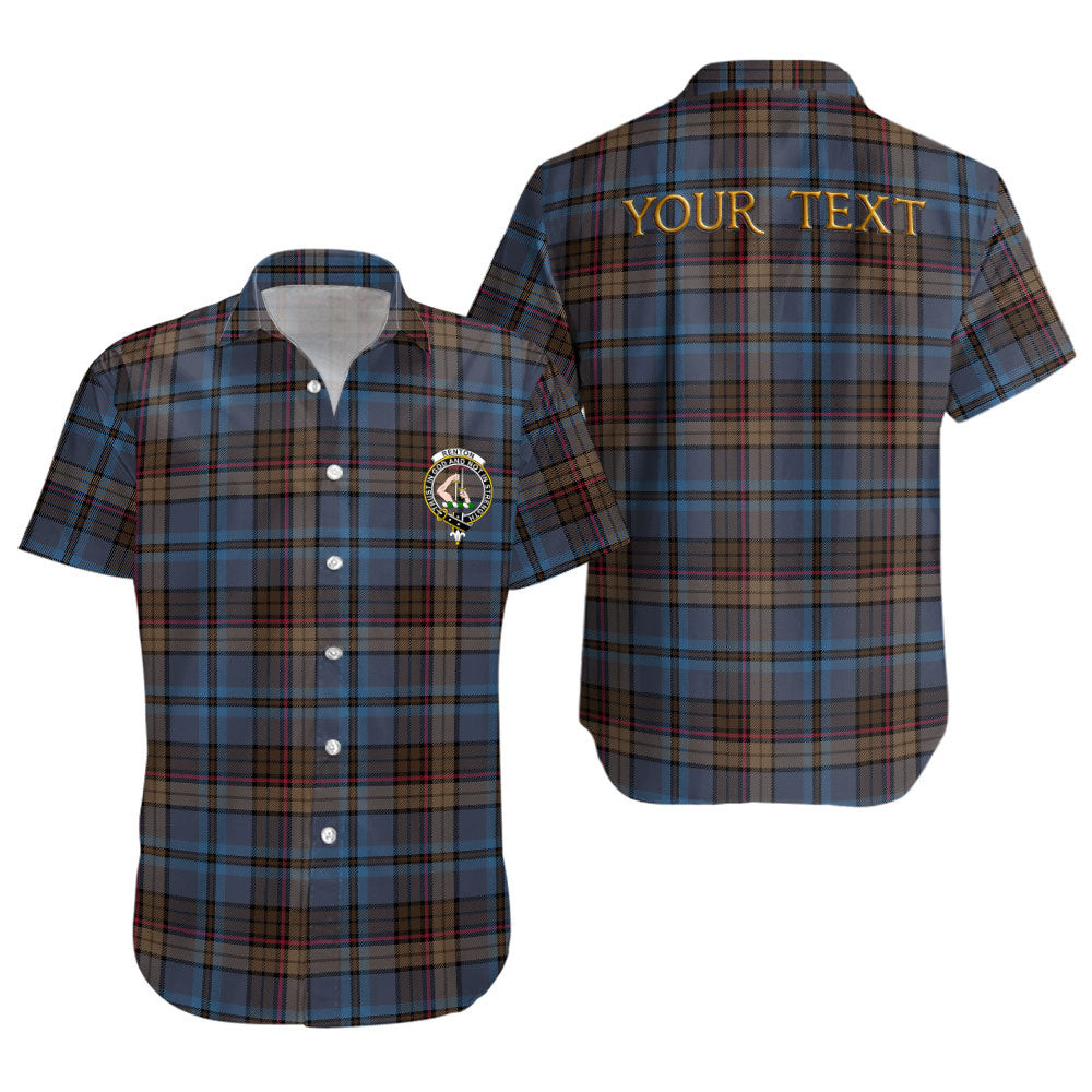 ScotsTee Shop Scottish Renton Modern Clan Crest Personalized Tartan Short Sleeve Shirt