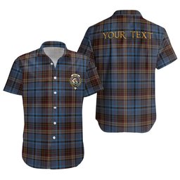 ScotsTee Shop Scottish Renton Modern Clan Crest Personalized Tartan Short Sleeve Shirt