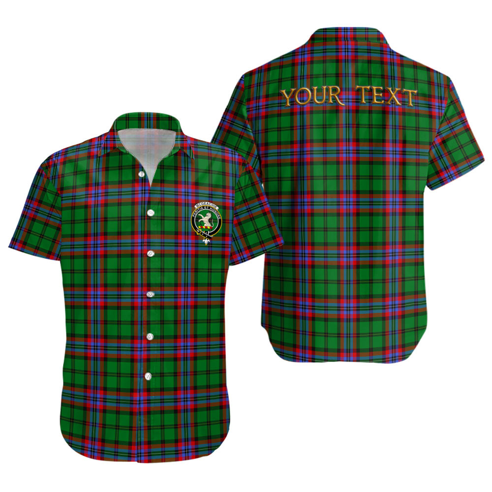 ScotsTee Shop Scottish McGeachie Clan Crest Personalized Tartan Short Sleeve Shirt