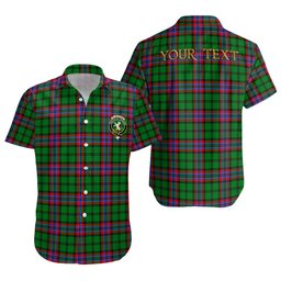 ScotsTee Shop Scottish McGeachie Clan Crest Personalized Tartan Short Sleeve Shirt