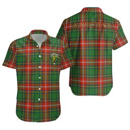 ScotsTee Shop Scottish MacWhirter Ancient Clan Crest Personalized Tartan Short Sleeve Shirt