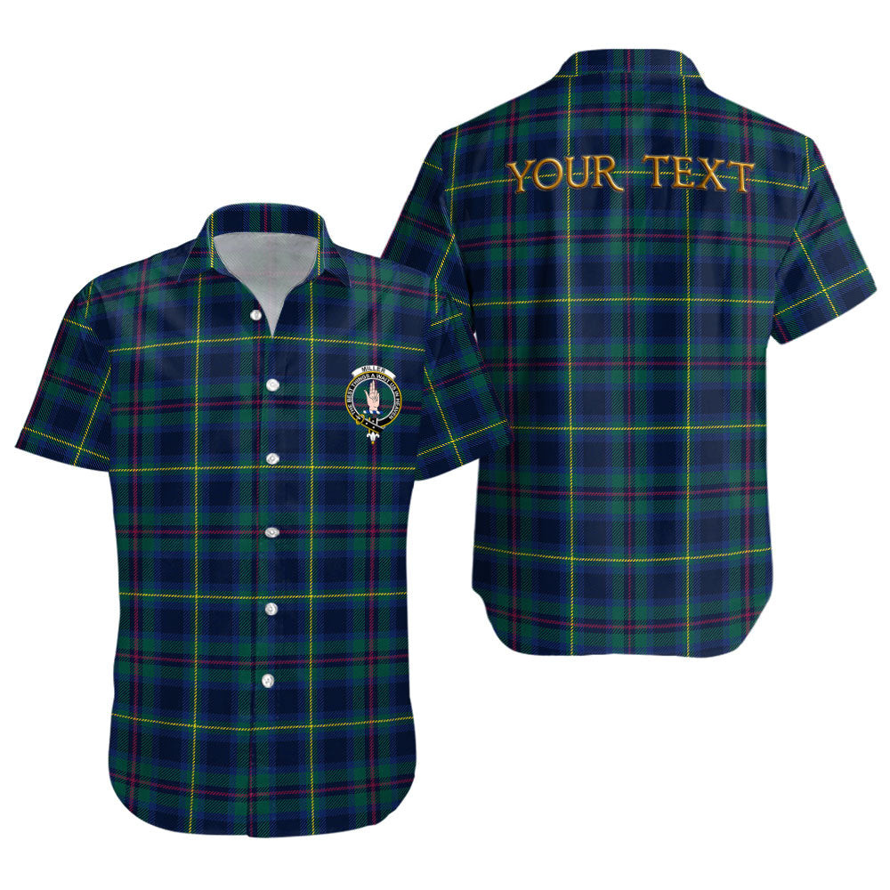 ScotsTee Shop Scottish Miller Modern Clan Crest Personalized Tartan Short Sleeve Shirt