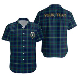ScotsTee Shop Scottish Miller Modern Clan Crest Personalized Tartan Short Sleeve Shirt