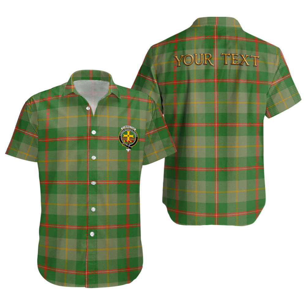 ScotsTee Shop Scottish Symington Ancient Clan Crest Personalized Tartan Short Sleeve Shirt