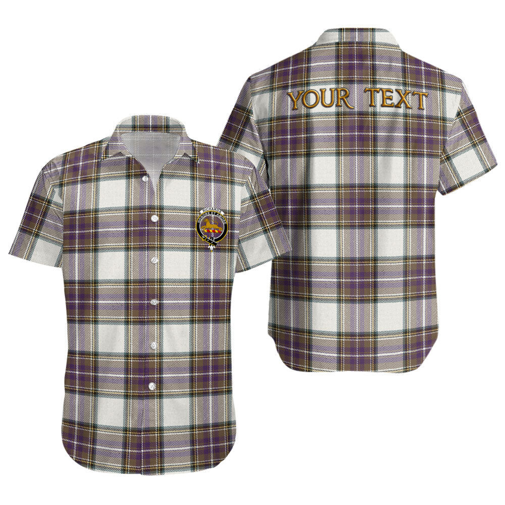 ScotsTee Shop Scottish Richards (Pritchard) Weathered Clan Crest Personalized Tartan Short Sleeve Shirt