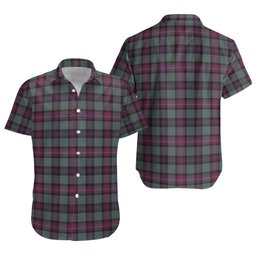 ScotsTee Shop Scottish Rankin (Dalgliesh) Weathered Clan Crest Personalized Tartan Short Sleeve Shirt