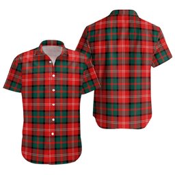 ScotsTee Shop Scottish Nisbet (Nisbit) Modern Clan Crest Personalized Tartan Short Sleeve Shirt
