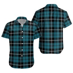 ScotsTee Shop Scottish Swan Ancient Clan Crest Personalized Tartan Short Sleeve Shirt