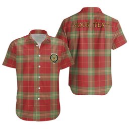ScotsTee Shop Scottish Maver Weathered Clan Crest Personalized Tartan Short Sleeve Shirt