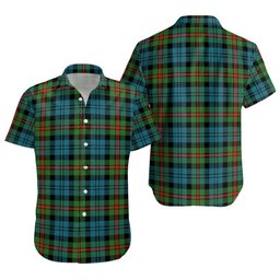 ScotsTee Shop Scottish MacKinlay Ancient Clan Crest Personalized Tartan Short Sleeve Shirt