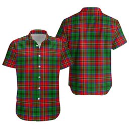 ScotsTee Shop Scottish McCulloch Clan Crest Personalized Tartan Short Sleeve Shirt