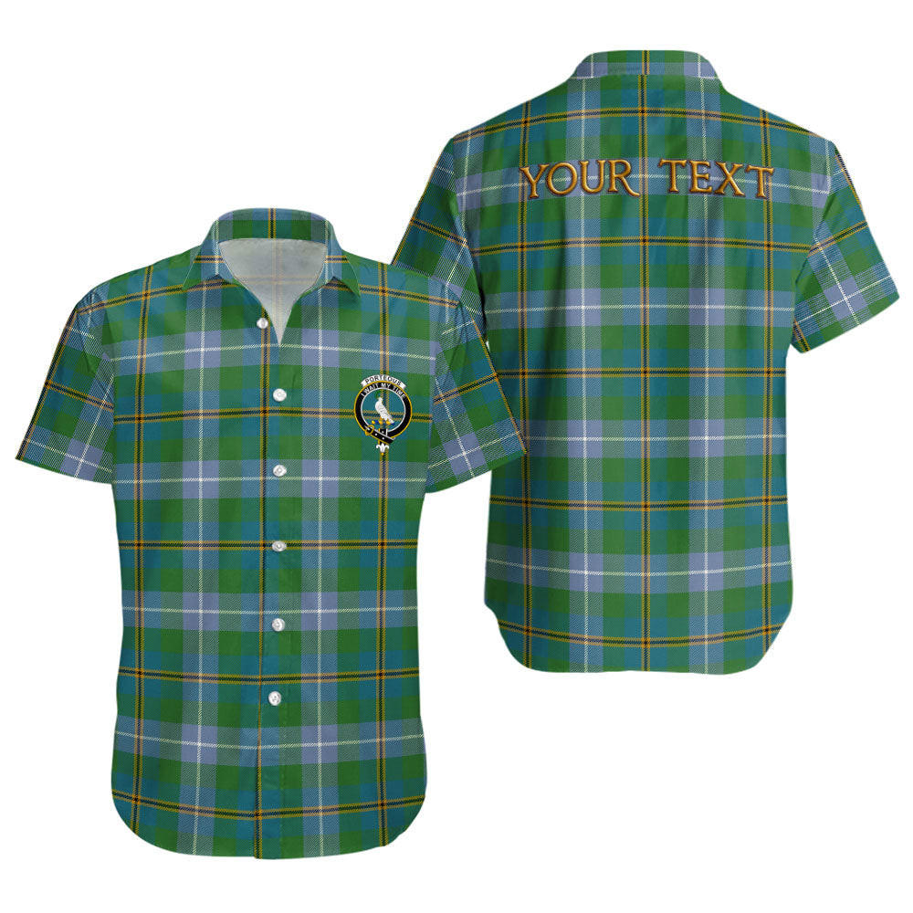 ScotsTee Shop Scottish Porteous Ancient Clan Crest Personalized Tartan Short Sleeve Shirt