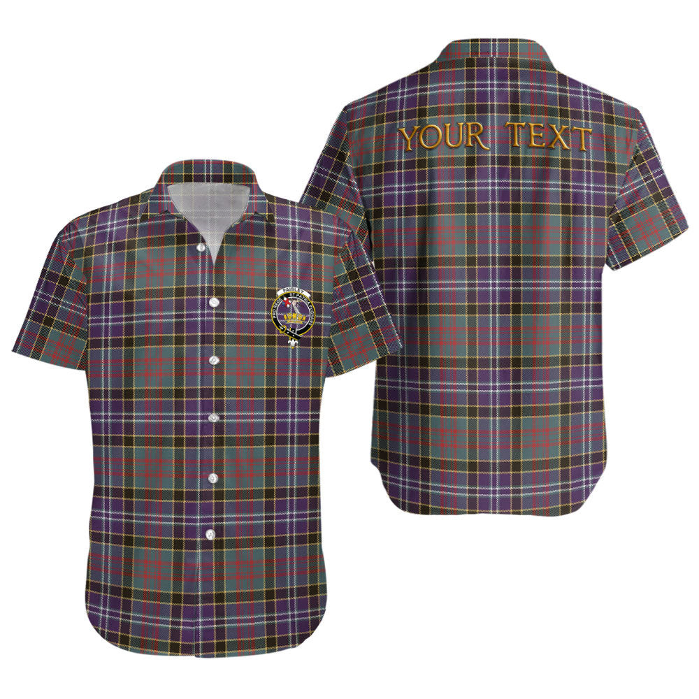 ScotsTee Shop Scottish Paisley Drennan (Drennan Drennan) Weathered Clan Crest Personalized Tartan Short Sleeve Shirt