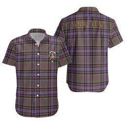 ScotsTee Shop Scottish Paisley Drennan (Drennan Drennan) Weathered Clan Crest Personalized Tartan Short Sleeve Shirt