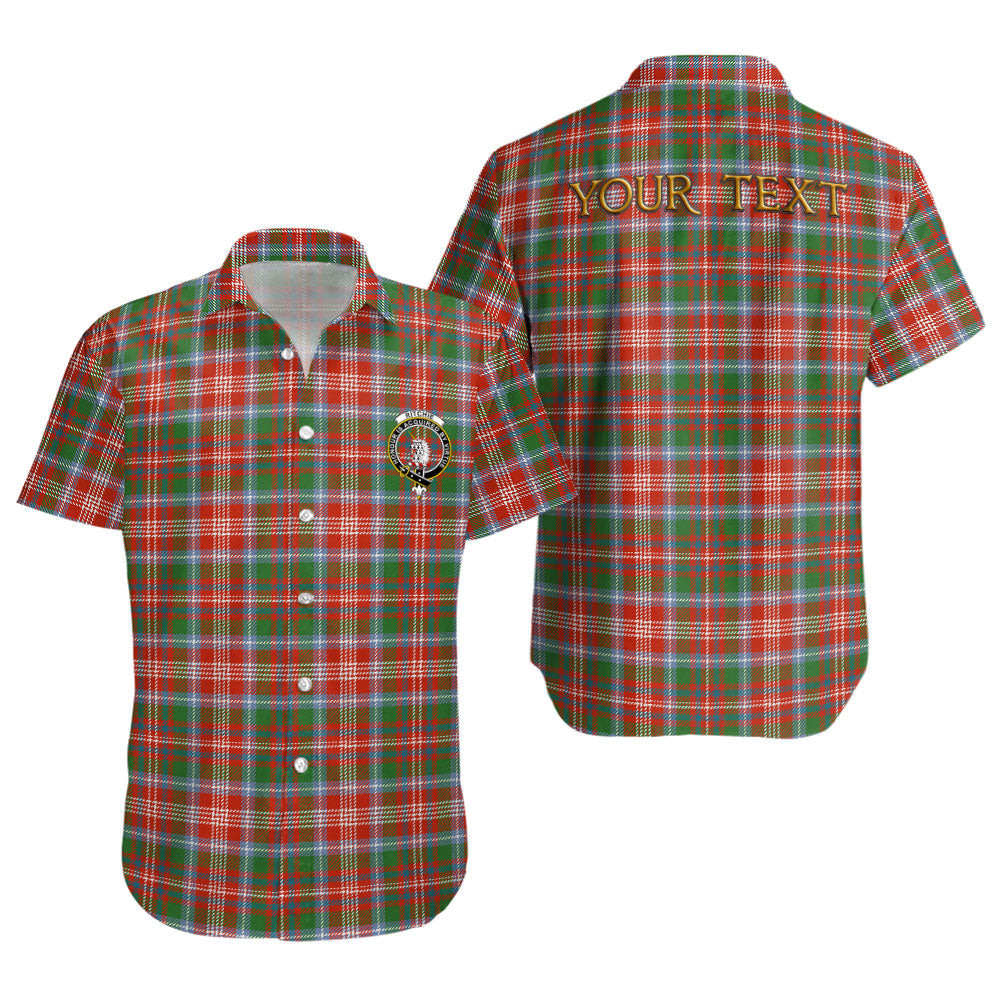 ScotsTee Shop Scottish Ritchie Ancient Clan Crest Personalized Tartan Short Sleeve Shirt