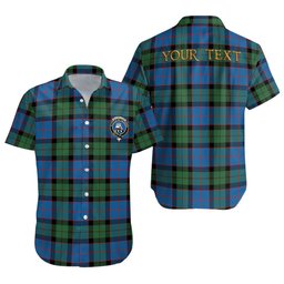 ScotsTee Shop Scottish MacWilliam (Williamson) Modern Clan Crest Personalized Tartan Short Sleeve Shirt