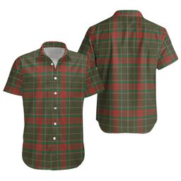 ScotsTee Shop Scottish Ramsay Green Ancient Clan Crest Personalized Tartan Short Sleeve Shirt