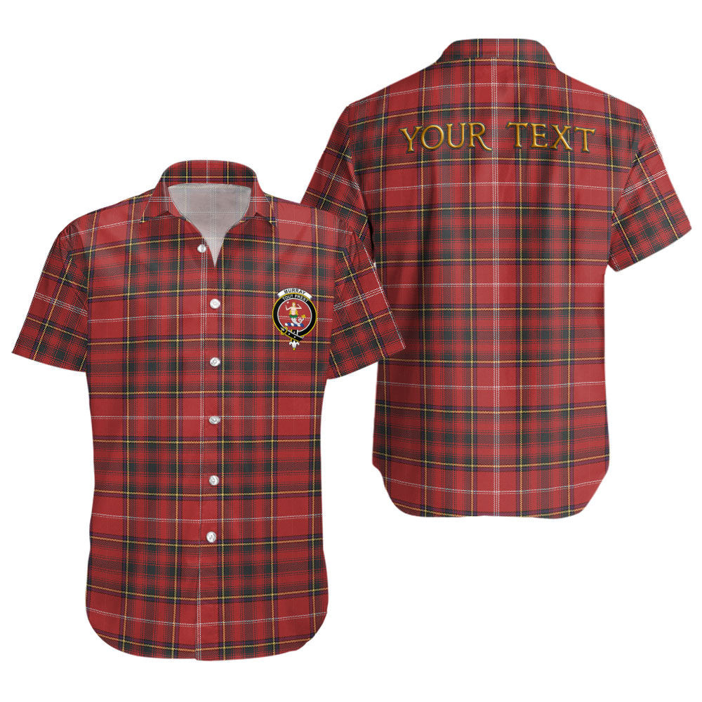 ScotsTee Shop Scottish Murray Plaid Artifact Weathered Clan Crest Personalized Tartan Short Sleeve Shirt