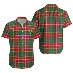 ScotsTee Shop Scottish MacWhirter Modern Clan Crest Personalized Tartan Short Sleeve Shirt