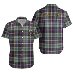 ScotsTee Shop Scottish MacKellar Weathered Clan Crest Personalized Tartan Short Sleeve Shirt