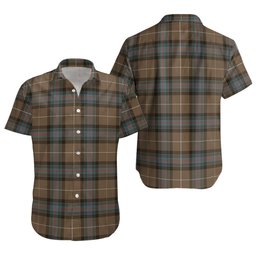 ScotsTee Shop Scottish Semple Weathered Clan Crest Personalized Tartan Short Sleeve Shirt