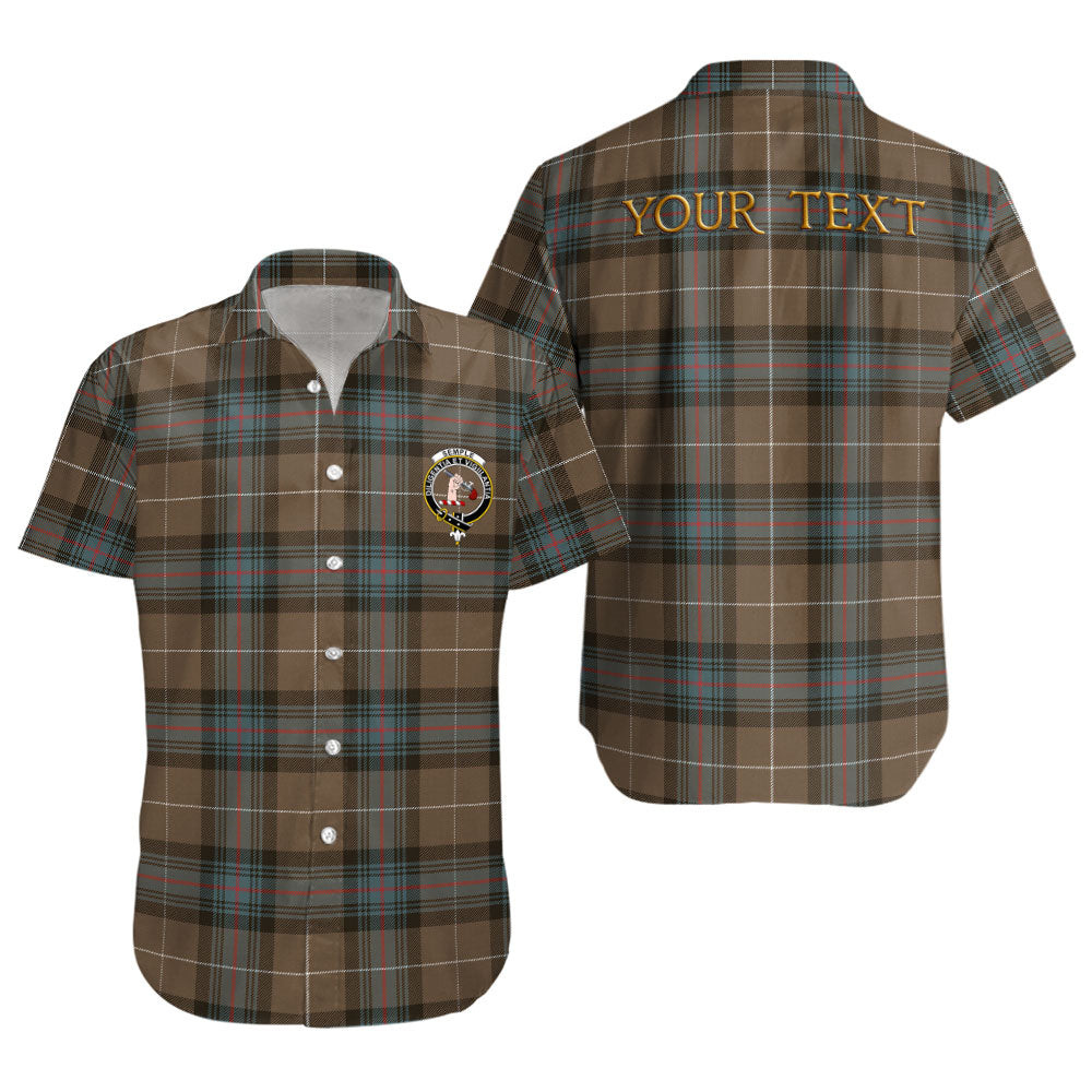 ScotsTee Shop Scottish Semple Weathered Clan Crest Personalized Tartan Short Sleeve Shirt