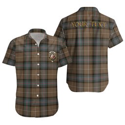 ScotsTee Shop Scottish Semple Weathered Clan Crest Personalized Tartan Short Sleeve Shirt