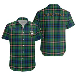 ScotsTee Shop Scottish Reid (Mill City) Modern Clan Crest Personalized Tartan Short Sleeve Shirt