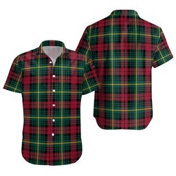 ScotsTee Shop Scottish Martin Modern Clan Crest Personalized Tartan Short Sleeve Shirt