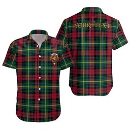 ScotsTee Shop Scottish Martin Modern Clan Crest Personalized Tartan Short Sleeve Shirt
