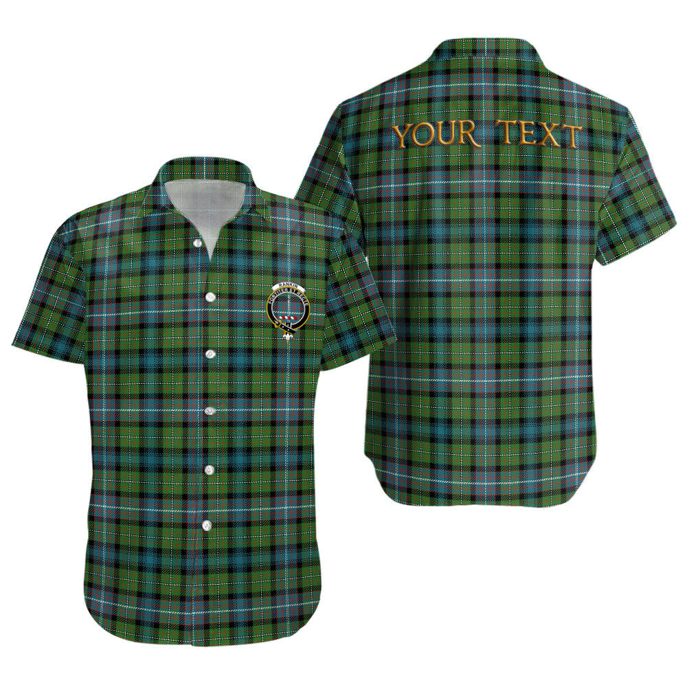 ScotsTee Shop Scottish Rankin (Dalgliesh) Ancient Clan Crest Personalized Tartan Short Sleeve Shirt