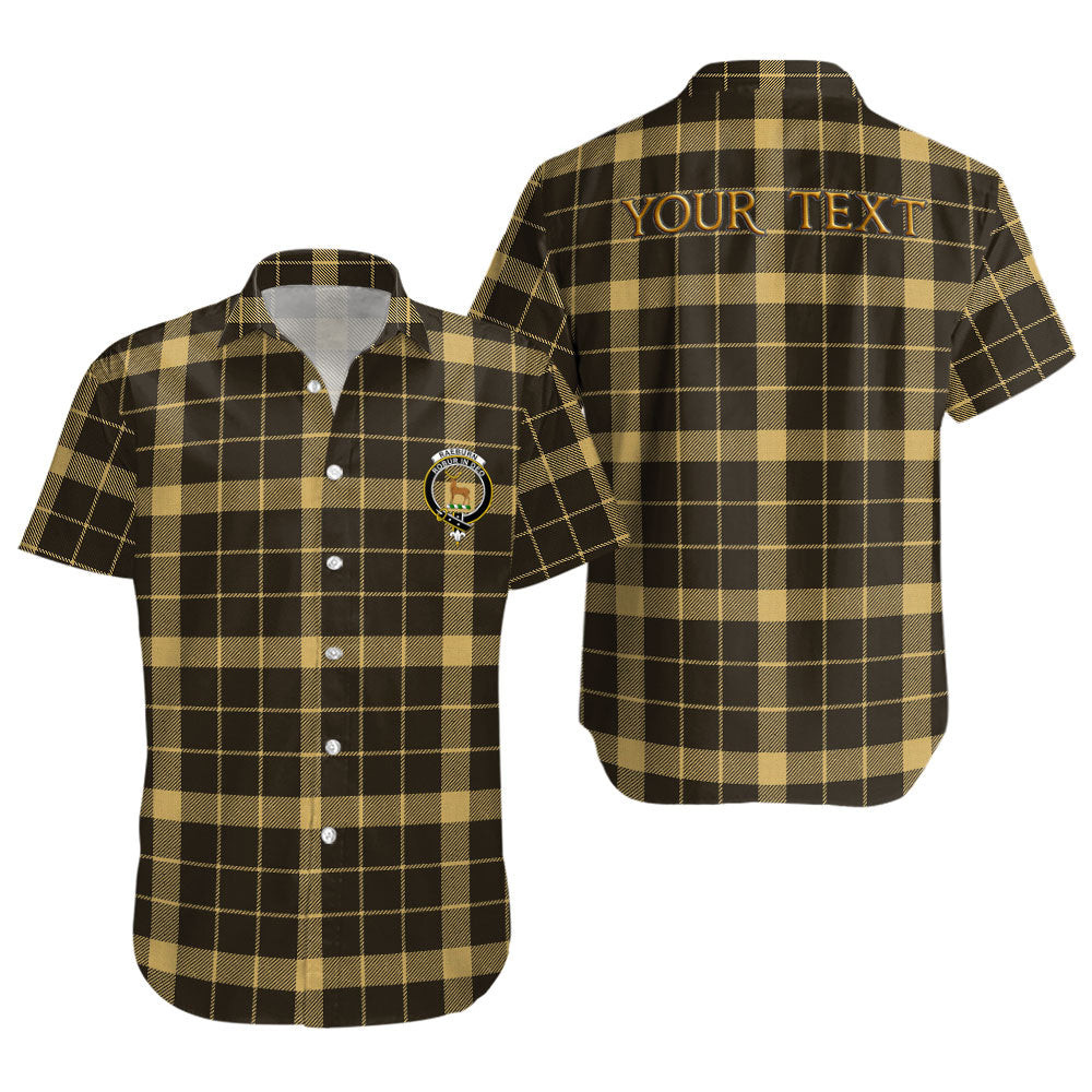 ScotsTee Shop Scottish Raeburn Weathered Clan Crest Personalized Tartan Short Sleeve Shirt