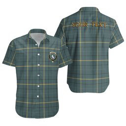 ScotsTee Shop Scottish Pearson Weathered Clan Crest Personalized Tartan Short Sleeve Shirt