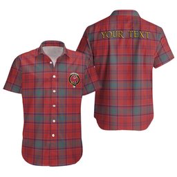 ScotsTee Shop Scottish MacLintock Weathered Clan Crest Personalized Tartan Short Sleeve Shirt