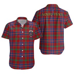 ScotsTee Shop Scottish MacNiven Modern Clan Crest Personalized Tartan Short Sleeve Shirt