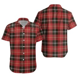 ScotsTee Shop Scottish Marjoribanks Weathered Clan Crest Personalized Tartan Short Sleeve Shirt