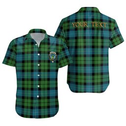 ScotsTee Shop Scottish MacKirdy Ancient Clan Crest Personalized Tartan Short Sleeve Shirt