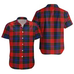 ScotsTee Shop Scottish Manson Modern Clan Crest Personalized Tartan Short Sleeve Shirt