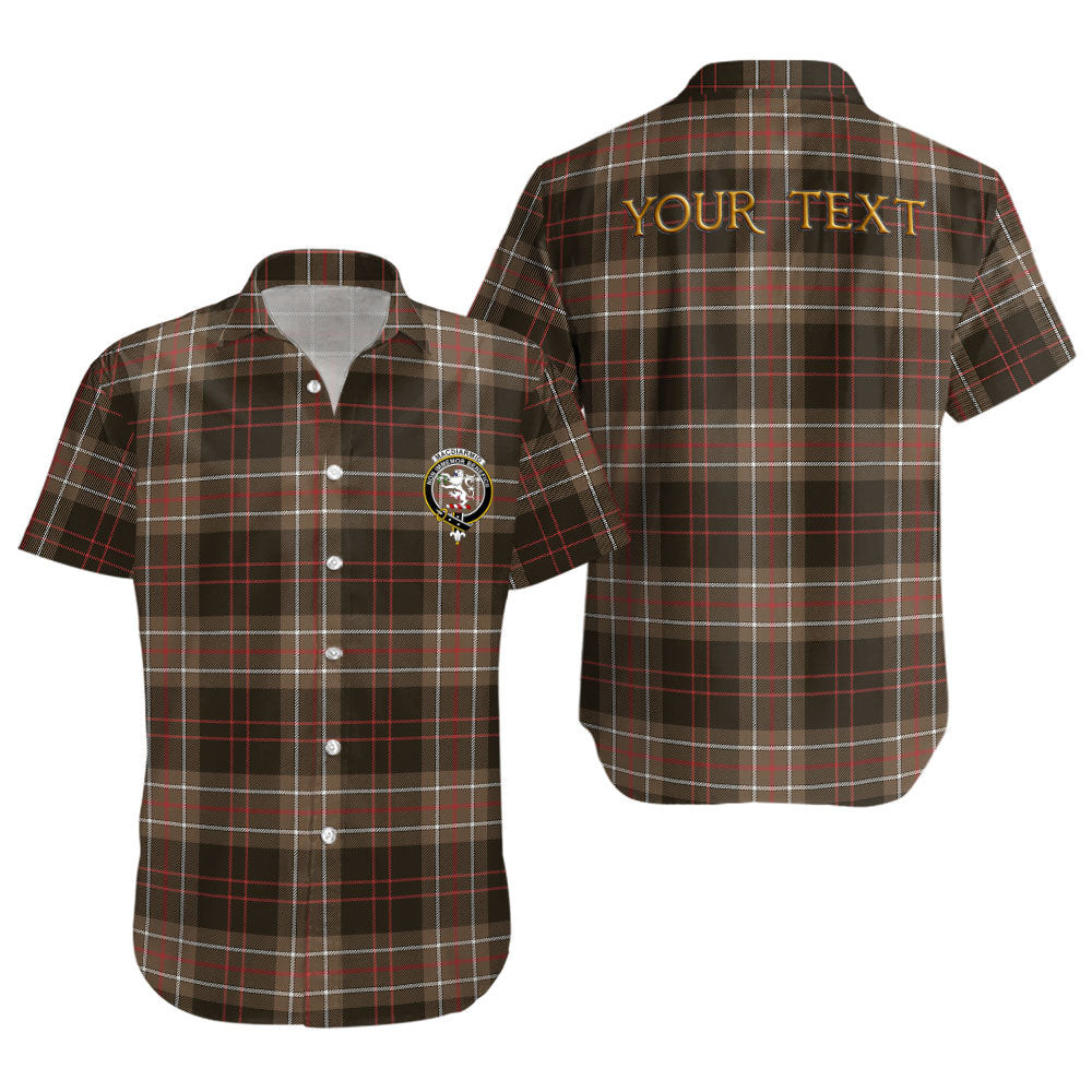 ScotsTee Shop Scottish MacDiarmid Weathered Clan Crest Personalized Tartan Short Sleeve Shirt