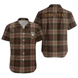 ScotsTee Shop Scottish MacDiarmid Weathered Clan Crest Personalized Tartan Short Sleeve Shirt