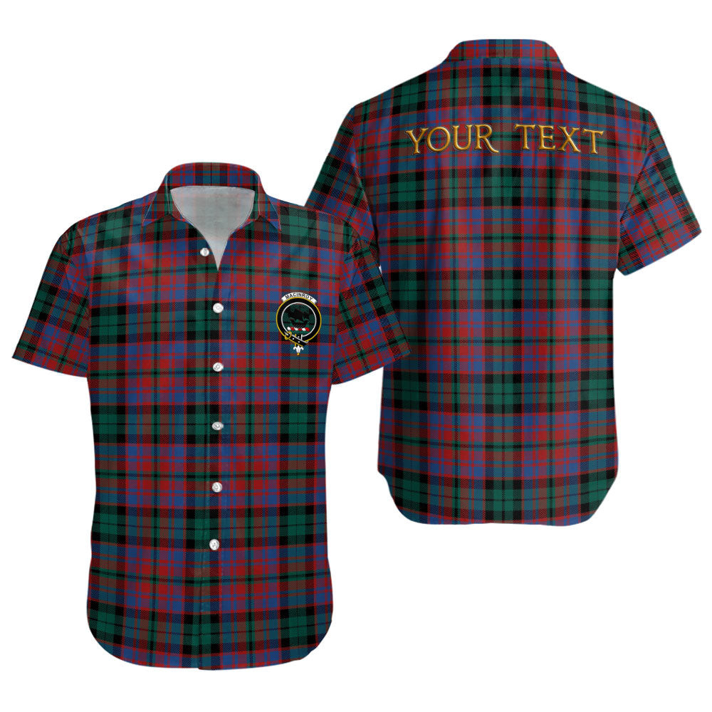 ScotsTee Shop Scottish MacInroy Modern Clan Crest Personalized Tartan Short Sleeve Shirt