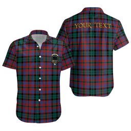 ScotsTee Shop Scottish MacInroy Modern Clan Crest Personalized Tartan Short Sleeve Shirt