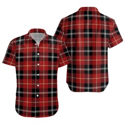 ScotsTee Shop Scottish Marjoribanks Modern Clan Crest Personalized Tartan Short Sleeve Shirt