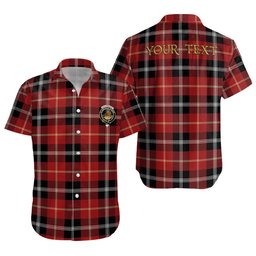 ScotsTee Shop Scottish Marjoribanks Modern Clan Crest Personalized Tartan Short Sleeve Shirt
