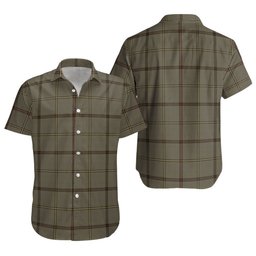 ScotsTee Shop Scottish Marr Weathered Clan Crest Personalized Tartan Short Sleeve Shirt