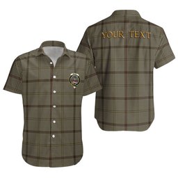 ScotsTee Shop Scottish Marr Weathered Clan Crest Personalized Tartan Short Sleeve Shirt