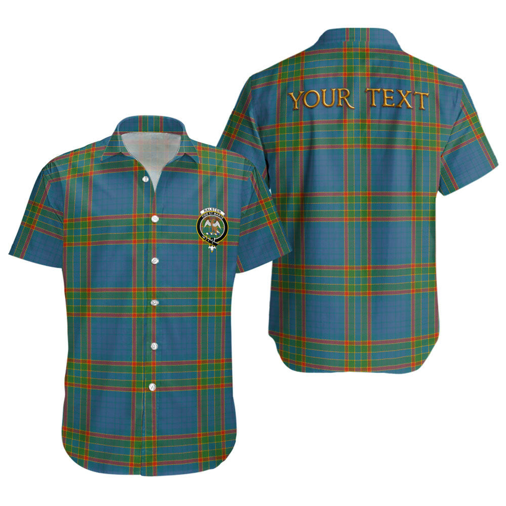 ScotsTee Shop Scottish Ralston UK Ancient Clan Crest Personalized Tartan Short Sleeve Shirt